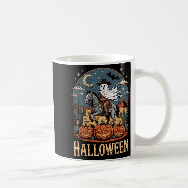 Taza De Café Ghost Riding Horse Halloween Season  (Derecha)