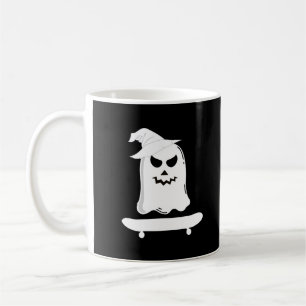 Taza De Café Ghost Skateboard Lazy Halloween Costume Funny