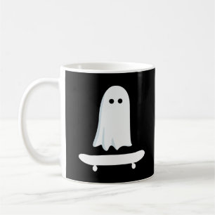 Taza De Café Ghost Skateboard Lazy Halloween Costume Funny
