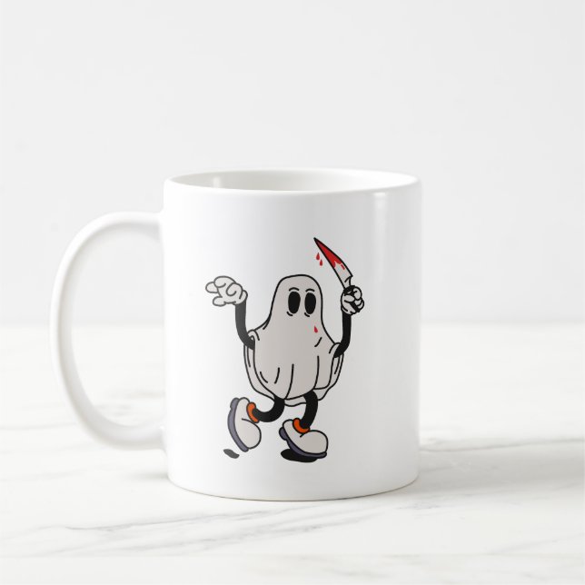 Taza De Café Ghost with blood knife (Izquierda)