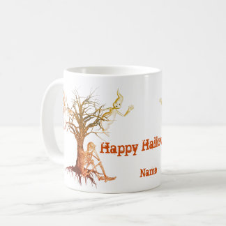 Taza De Café Ghosts Skeleton Halloween Funny Personalizado