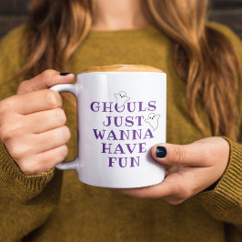 Taza De Café Ghouls Just Wanna Have Fun Purple Halloween
