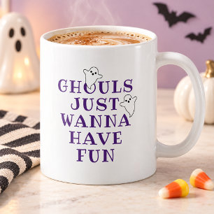 Taza De Café Ghouls Just Wanna Have Fun Purple Halloween