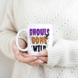 Taza De Café Ghouls se volvió salvaje y moderno halloween Mug