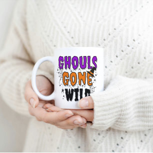 Taza De Café Ghouls se volvió salvaje y moderno halloween Mug