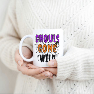 Taza De Café Ghouls se volvió salvaje y moderno halloween Mug