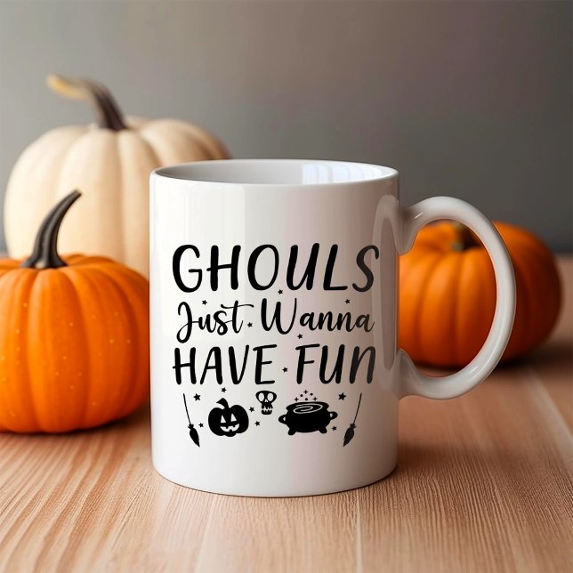 Taza De Café Ghouls solo quiere divertirse (Subido por el creador)
