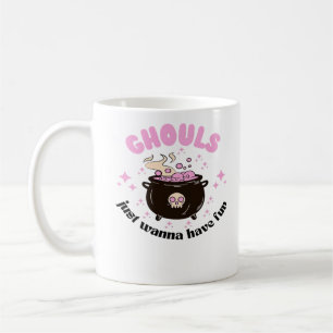 Taza De Café Ghouls solo quiere divertirse con Halloween