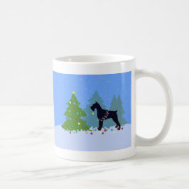 Taza De Café Giant Schnauzer Navidades Forest