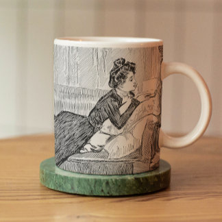 Taza De Café Gibson Chica leyendo un libro