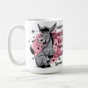 Taza De Café Giddy Up Sparkle Fart Gráfica divertida de burro