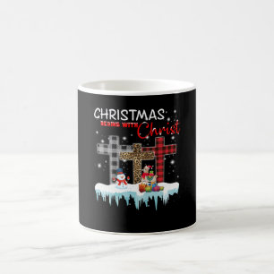 Taza De Café Gift de Llama Navidades Comienzan Con Cristo