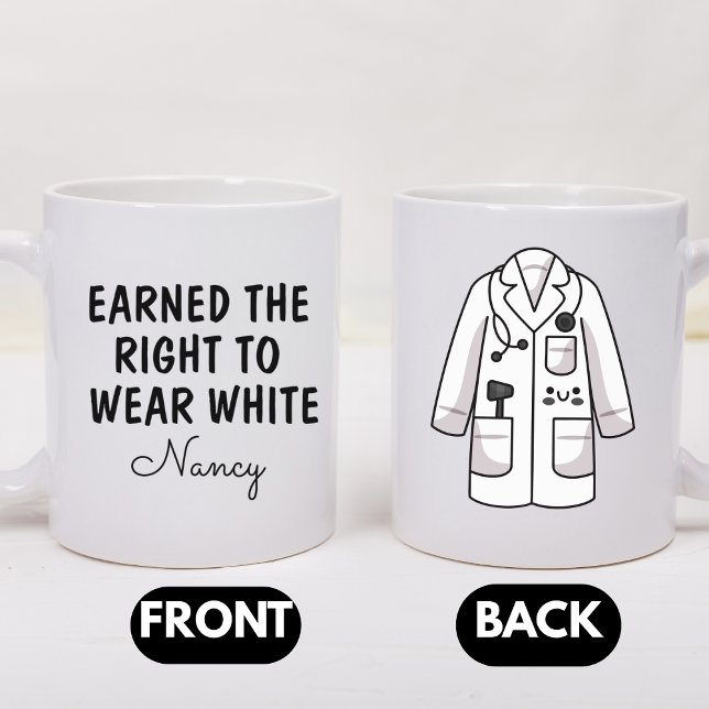 Taza De Café Gift For New Doctor, Personalized White Coat  (Subido por el creador)