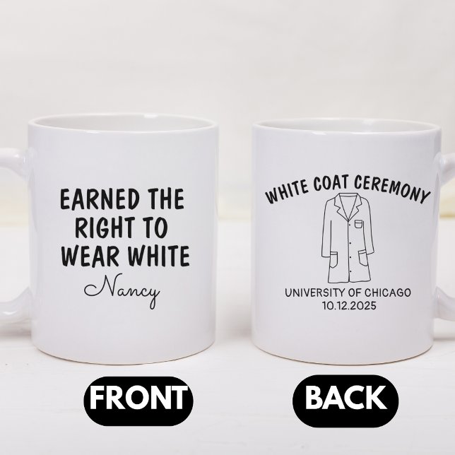 Taza De Café Gift For New Doctor, Personalized White Coat  (Subido por el creador)