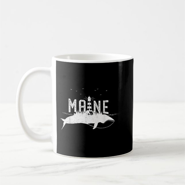 Taza De Café Gift Maine Moose Guay Maine Souvenir (Izquierda)