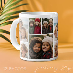 Taza De Café Gigante 12 Collage de Fotos - Cuadrícula Moderna Mínima