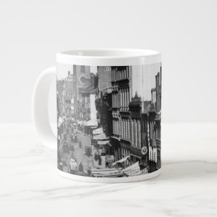 Taza De Café Gigante 1859: Tráfico y tiendas en la calle de Washingto