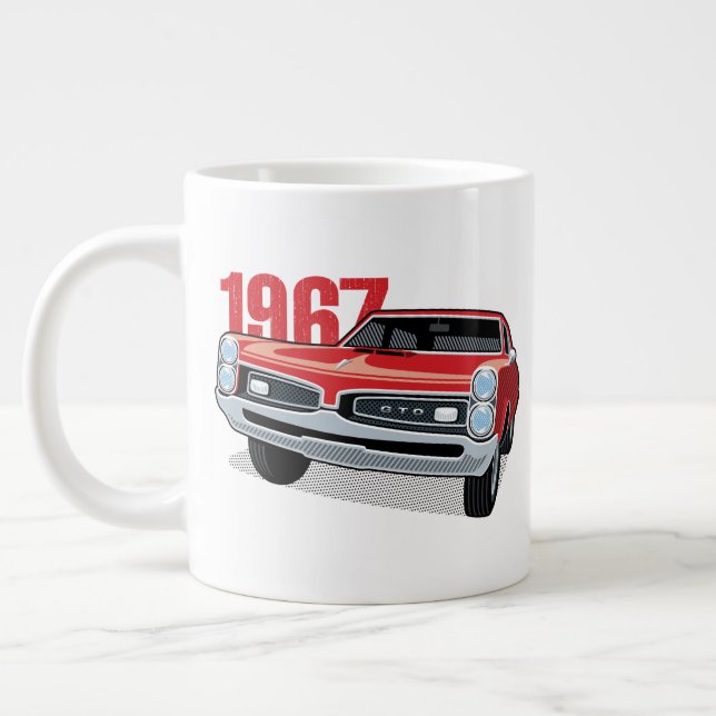 Taza De Café Gigante 1967 Rojo Pontiac GTO (Izquierda)