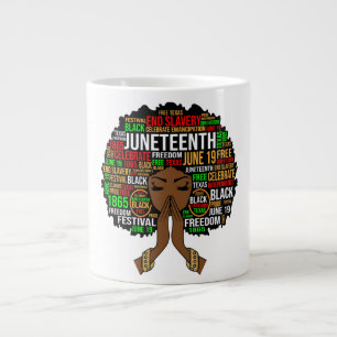 Taza De Café Gigante 19 de junio, mes de la historia negra, kwanza, mel