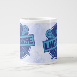 Taza De Café Gigante #1 Coach Lacrosse (azul) Jumbo Mug