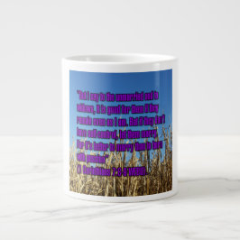 Taza De Café Gigante 1 Corintios 7:8-9 WEBU Mug