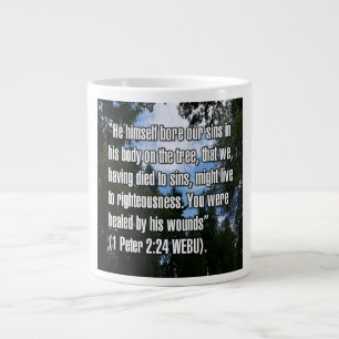 Taza De Café Gigante 1 Pedro 2:24 WEBU Mug