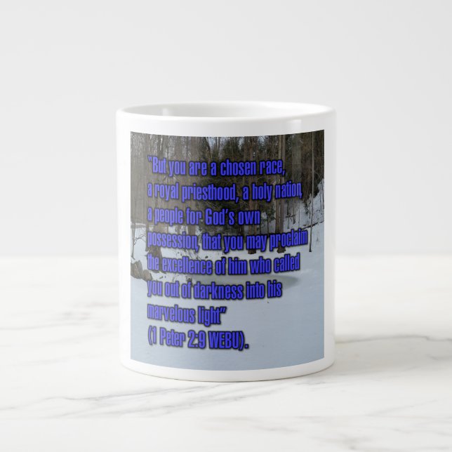 Taza De Café Gigante 1 Peter 2:9 WEBU Mug (Frente)