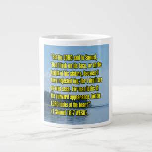 Taza De Café Gigante 1 Samuel 16:7 WEBU Mug