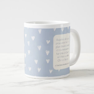 Taza De Café Gigante 1 Tesalonicenses 5:16-18 Versículo de la Biblia Re