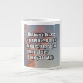 Taza De Café Gigante 1 Timothy 3:11 WEBU Mug