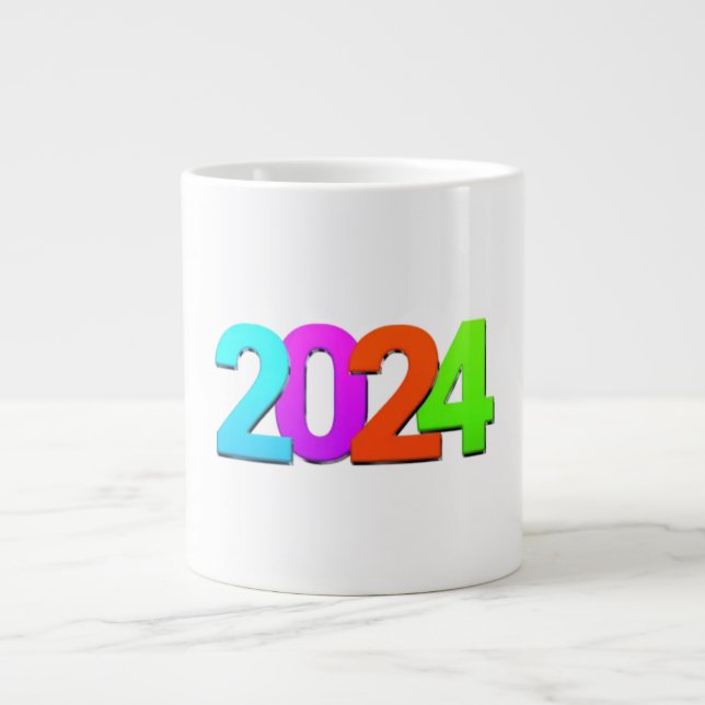 Taza De Café Gigante 2024 Hug print. (Frente)