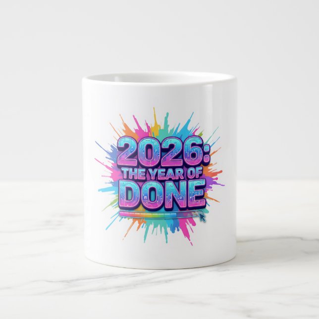 Taza De Café Gigante 2026 Loading... Progress Bar Sticker (Frente)