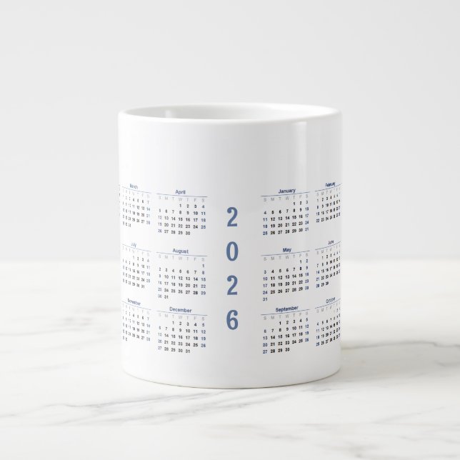 Taza De Café Gigante 2026 Monthly Calendar  (Frente)
