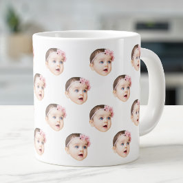 Taza De Café Gigante 20 Oz Jumbo Cute Baby Face Photo Specialty