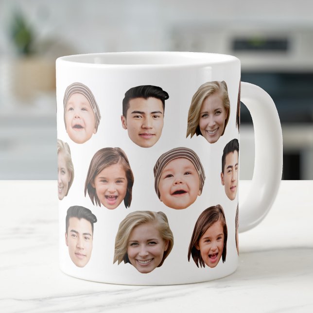 Taza De Café Gigante 20 Oz Jumbo Family Face 4 Fotos Specialty (Subido por el creador)