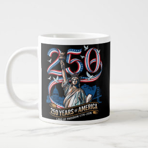Taza De Café Gigante 250 años aniversario de américa 1776 2026