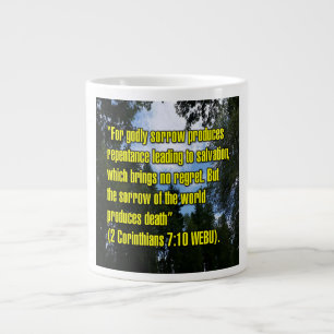 Taza De Café Gigante 2 Corinthians 7:10 WEBU Mug