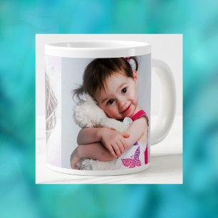 Taza De Café Gigante 2 Fotos: hijo, novio, cónyuge, mamá o mascota