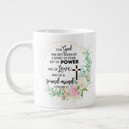 Taza De Café Gigante 2 Timoteo 1:7 Dios no ha dado espíritu de miedo