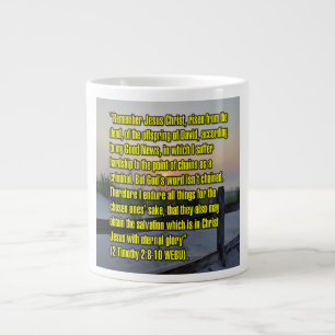 Taza De Café Gigante 2 Timoteo 2:8-10 WEBU Mug