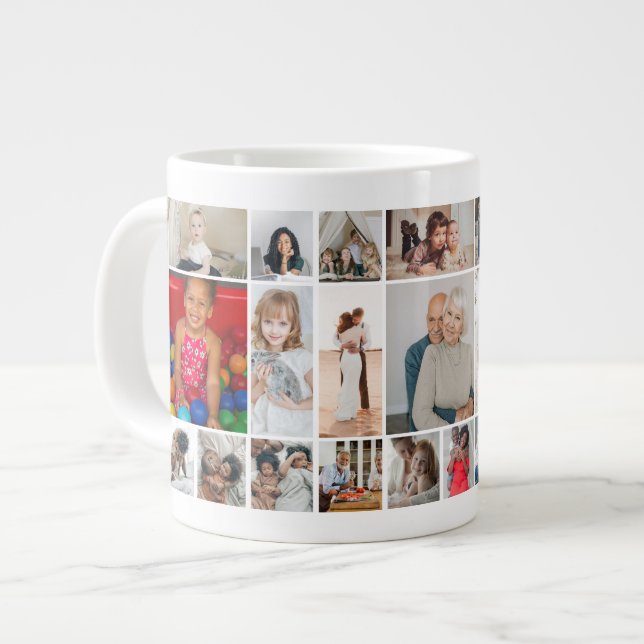 Taza De Café Gigante 30 Plantilla de collage de fotografías personaliza (Izquierda)