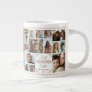 Taza De Café Gigante 33 Mejor Abuela Collage de fotos de la historia