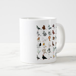 Taza De Café Gigante 36 razas de la paloma