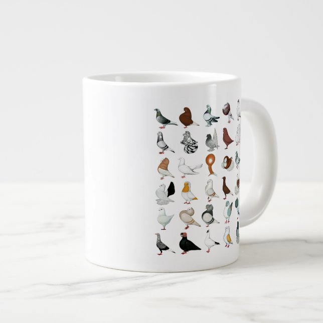Taza De Café Gigante 36 razas de la paloma (Derecha)