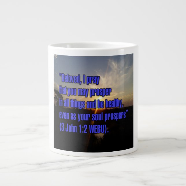 Taza De Café Gigante 3 John 1:2 WEBU Mug (Frente)