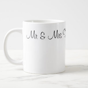 Taza De Café Gigante 3 Mugs estilo - Mr. & Mrs. Dickinson 21.07.20xx