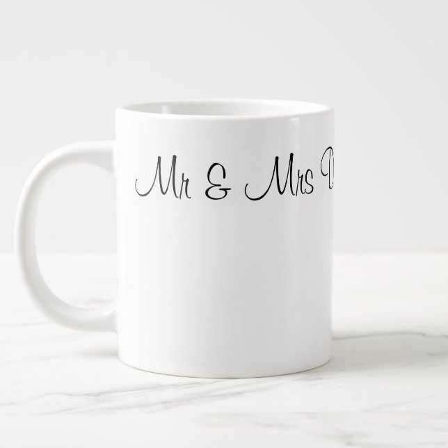 Taza De Café Gigante 3 Mugs estilo - Mr. & Mrs. Dickinson 21.07.20xx (Izquierda)