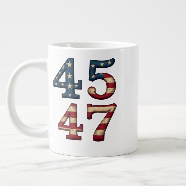 Taza De Café Gigante 45-47 presidente trump (Izquierda)