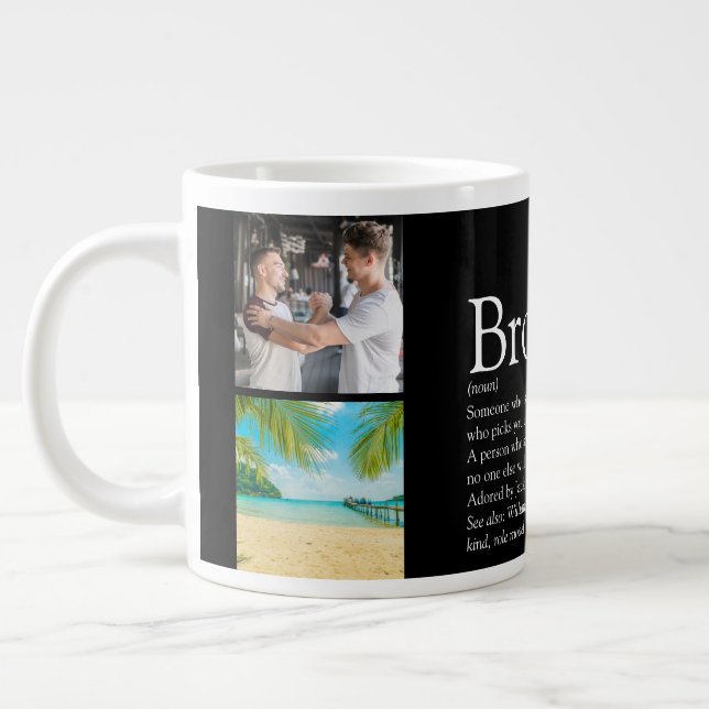 Taza De Café Gigante 4 Collage de fotos Guay Mejor Definición Hermano (Izquierda)