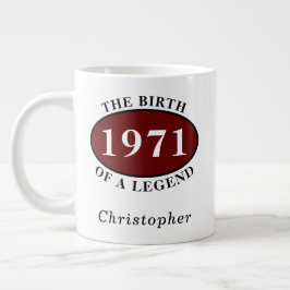 Taza De Café Gigante 50 Aniversario Personalizado 1971 Nacimiento De Un